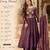 Women's wine silk blend embroidered flared kurta set with dupatta and palazzo