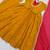 Premium mustard heavy neck embroidery anarkali suit set with dupatta & pant