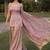 Women's light lavender chinon embroidered kurti set with dupatta and palazzo