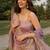 Women's light lavender chinon embroidered kurti set with dupatta and palazzo