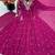 Rani pink mirror & sequence work georgette anarkali suit set