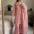 Designer pink embroidered kurta sharara suit for bridesmaid & festivals