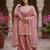 Designer pink embroidered kurta sharara suit for bridesmaid & festivals