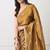 mustard tissue crush embellished lace border saree with unstitched blouse piece