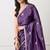 purple tissue crush embellished lace border saree with unstitched blouse piece