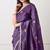purple tissue crush embellished lace border saree with unstitched blouse piece