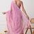 pink georgette embellished lace border saree with unstitched blouse piece
