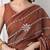 rust georgette embellished lace border saree with unstitched blouse piece