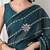 teal georgette embellished lace border saree with unstitched blouse piece