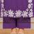 Royal purple embroidered cotton kurta palazzo set with dupatta