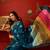 Teal silk cotton bandhni printed saree with unstitched blouse piece.
