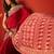 Red silk blend crepe printed saree with unstitched blouse piece.