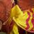 Yellow silk cotton zari saree with unstitched blouse piece.