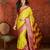 Yellow silk cotton zari saree with unstitched blouse piece.