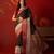 Black silk cotton zari checks saree with unstitched blouse piece.