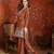  rust shimmer zari kurti sharara set