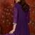  purple mull chanderi flared kurti pant set