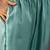  sea green roman glass kurti pant set with heavy jacquard dupatta
