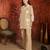 Beige cotton shirt with jute cotton koti & pant co-ord set