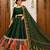 Green Navratri Designer Mirror Work Lehenga