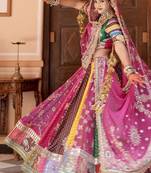 Rani Pink Navratri Mirror Work Chaniya Choli