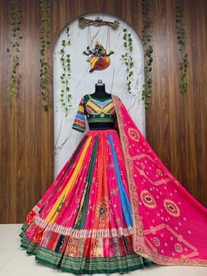 Rani Pink Navratri Mirror Work Chaniya Choli 2