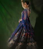 Navy Blue Navratri Mirror Work Chaniya Choli