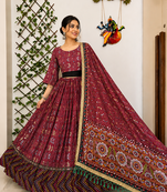 Wine Navratri Special Mirror Work Chaniya Choli