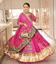 Rani Pink Navratri Mirror Work Chaniya Choli