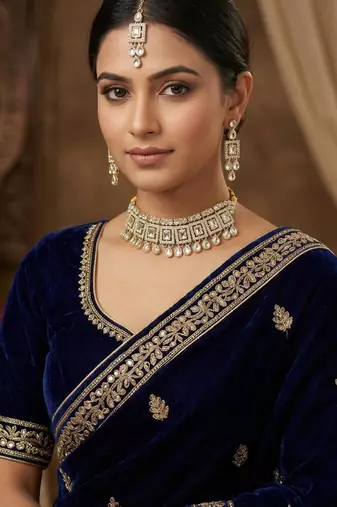 White necklace set with earrings & maang tikka | kundan & agate stone | lacquer plating