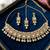 White necklace set with earrings & maang tikka | kundan & agate stone | lacquer plating