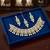 Pink pista necklace set with earrings & maang tikka | kundan & agate stone | lacquer plating