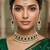 Maroon green necklace set with earrings & maang tikka | kundan & agate stone | lacquer plating