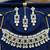 Maroon green necklace set with earrings & maang tikka | kundan & agate stone | lacquer plating