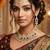 Multicolor necklace set with earrings & maang tikka | kundan & agate stone | lacquer plating