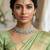 Pink pista color necklace set with earrings & maang tikka | kundan & agate stone | silver plated
