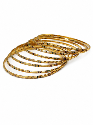 Ethnic design, multicolour enamel accents, stackable style, traditional wear, slim band 3