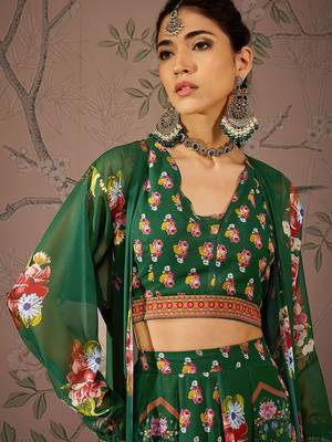 Printed Ready to Wear Lehenga & 2