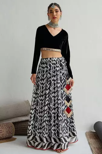 Embellished Sequinned Ready to Wear Lehenga & Choli