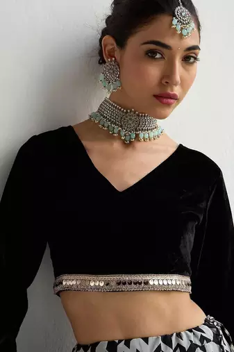 Embellished Sequinned Ready to Wear Lehenga & Choli