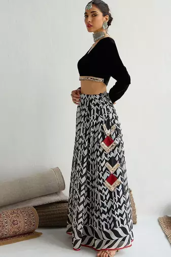 Embellished Sequinned Ready to Wear Lehenga & Choli