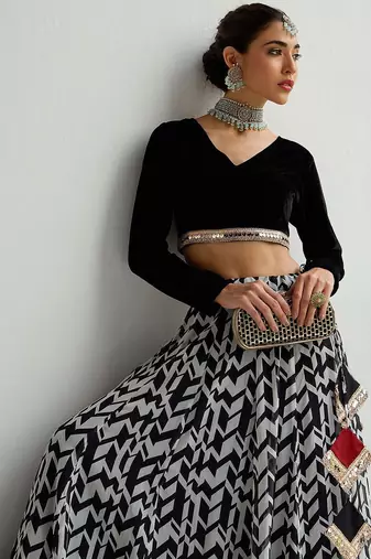Embellished Sequinned Ready to Wear Lehenga & Choli