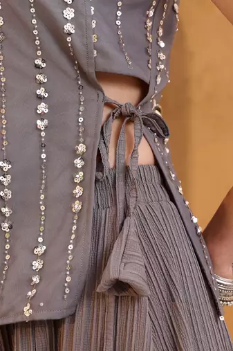 Embellished Sequinned Ready to Wear Lehenga & Choli