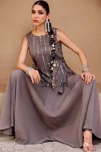 Embellished Sequinned Ready to Wear Lehenga & Choli