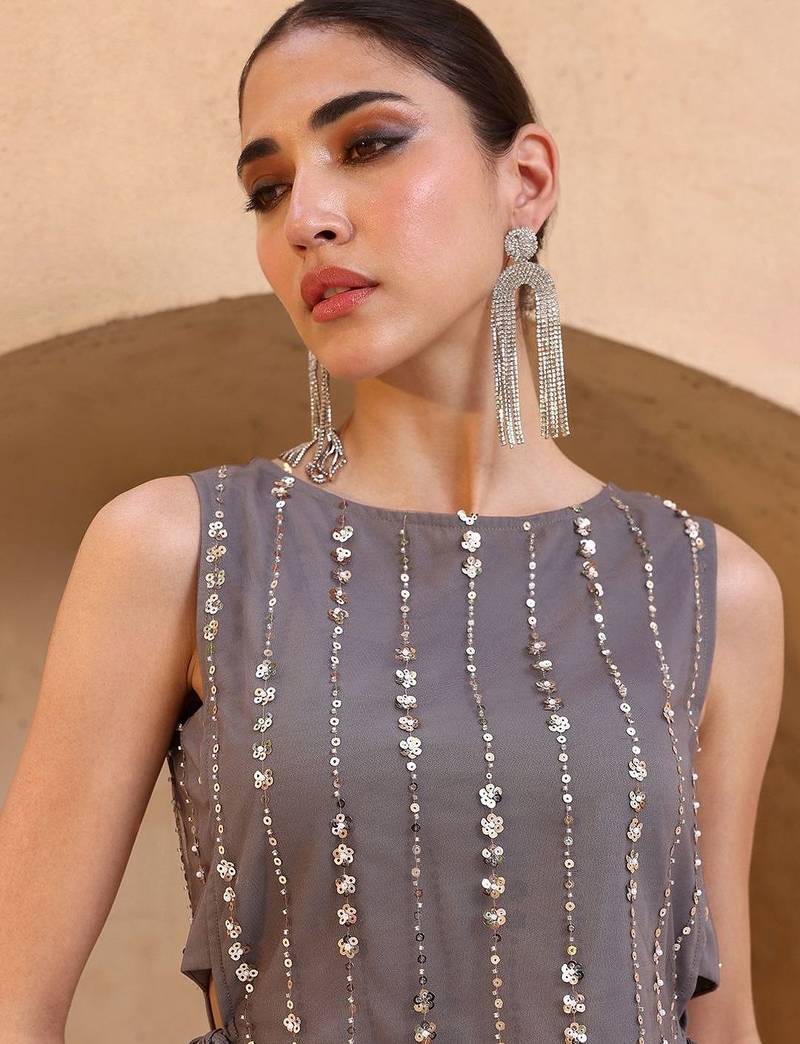 Embellished Sequinned Ready to Wear Lehenga & Choli
