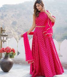 Foil Printed Ready to Wear Lehenga Choli With Dupatta