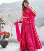 Foil Printed Ready to Wear Lehenga Choli With Dupatta