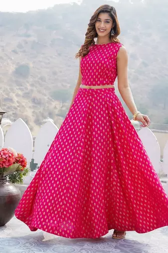 Foil Printed Ready to Wear Lehenga Choli With Dupatta