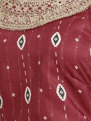 Printed Sequinned Ready to Wear Lehenga & Blouse With Dupatta 5