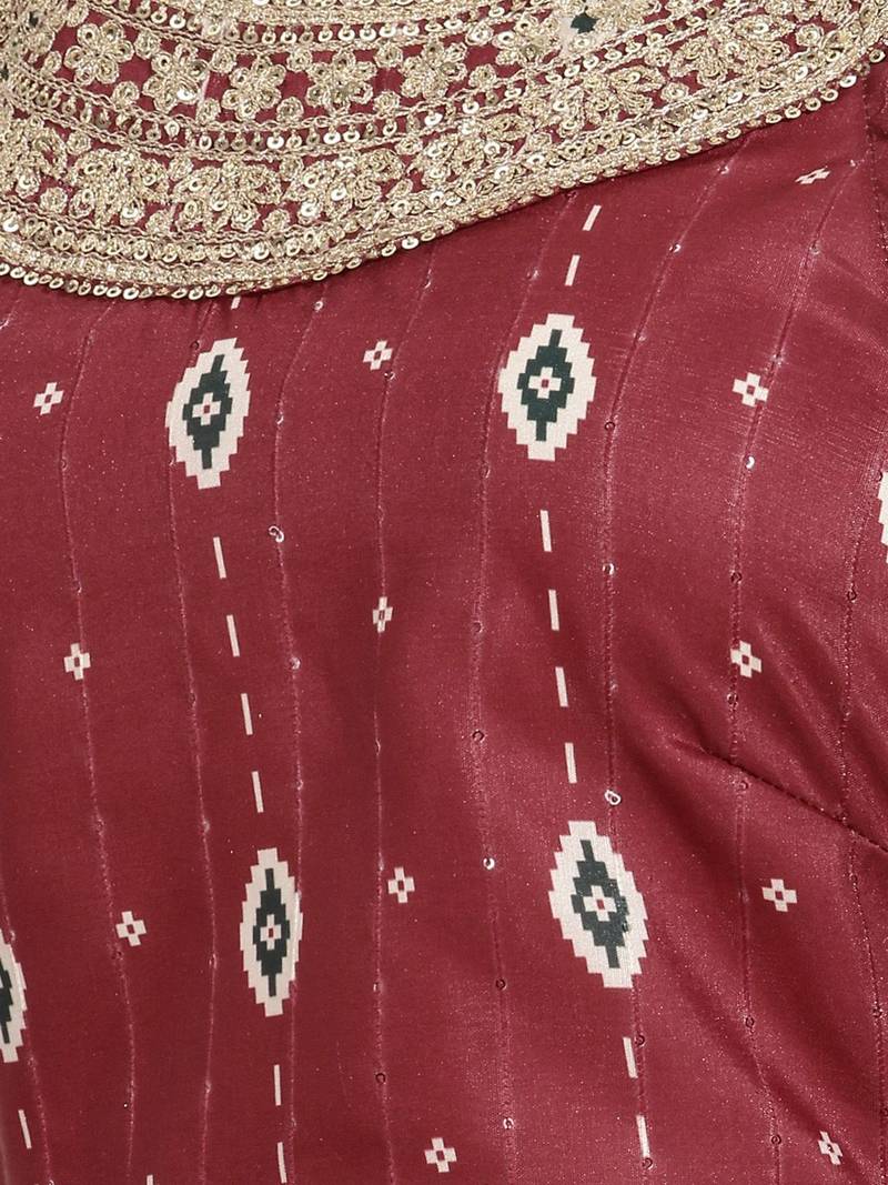 Printed Sequinned Ready to Wear Lehenga & Blouse With Dupatta